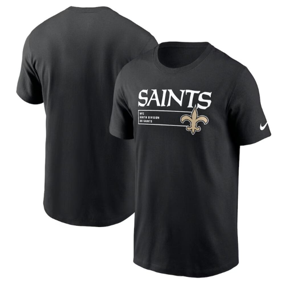 NIKE Mens New Orleans Saints Division Essential T Shirt Small Black NWT N199-00A